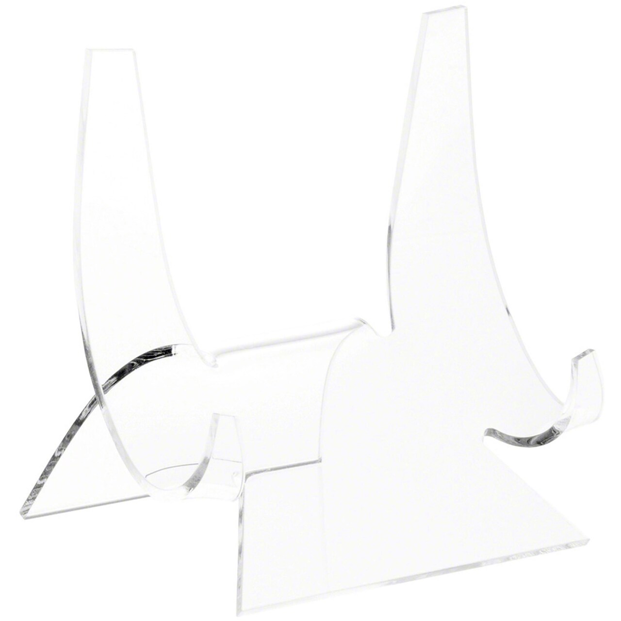 Plymor Clear Acrylic Double-Scoop Display Easel, 4.875" H x 4.75" W x 4" D